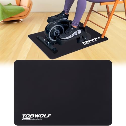 TOBWOLF Non-Slip Workout Mat for Ellipse Leg Exerciser, Ellipse Machine Mat, Exercise Mat for Under Desk Ellipticals, Suitable for Electric Seated Foot Pedal Exerciser, Stability & Floor Protection