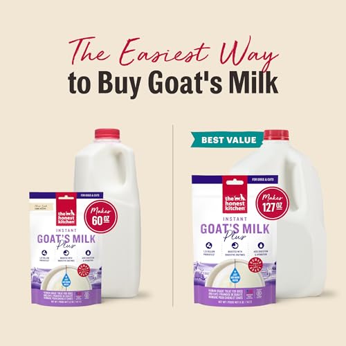 The Honest Kitchen Human Grade Instant Goat's Milk with Probiotics for Dogs and Cats, 5.2 Ounces