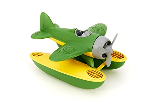 Green Toys Seaplane, Green/Yellow - Pretend Play, Motor Skills, Kids Bath Toy Floating Vehicle. No BPA, phthalates, PVC. Dishwasher Safe, Recycled Plastic, Made in USA.