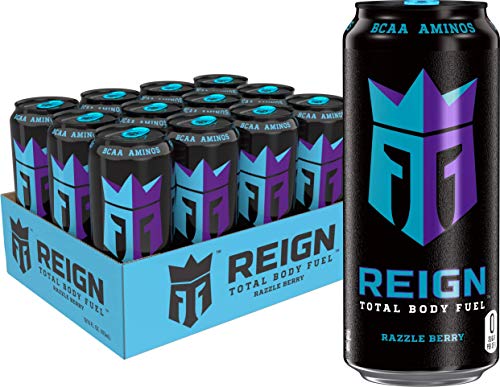 Reign Total Body Fuel, Razzle Berry, Fitness & Performance Drink, 16 Ounce | Pack of 12