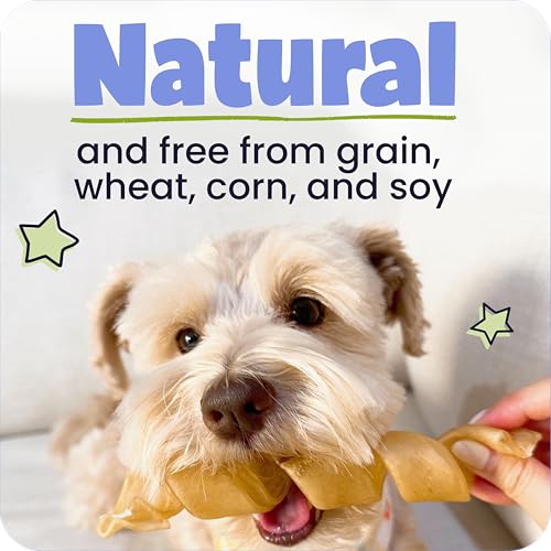 Pawstruck Natural Large 10-13” Beef Collagen Braids for Dogs – Long-Lasting Rawhide & Bully Stick Alternative, with Chondroitin & Glucosamine – 3 Pack