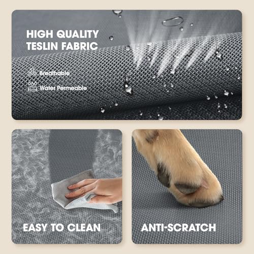Czpalo Elevated Dog Bed, Raised Outdoor Dog Bed for Large Sized Dogs, Portable Cooling Pet Cot with Breathable & Washable Mesh, Indoor & Outdoor Pet Hammock with Skid-Resistant Feet.