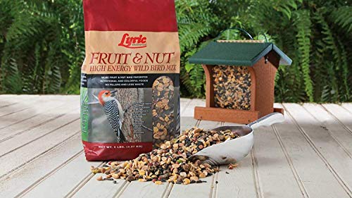 Lyric Fruit and Nut Wild Bird Seed - High Energy Wild Bird Food Mix - Attracts Woodpeckers, Chickadees & Other Songbirds -20 lb. Bag