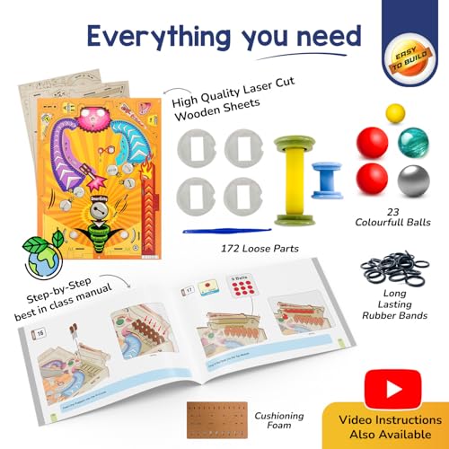 Smartivity DIY Pinball Machine for Kids 8-14 Years Old | Global Award Winning Arcade Game | Build Your Own Pinball I Birthday Gift for Smart Kids | STEM Toy for Boys & Girls
