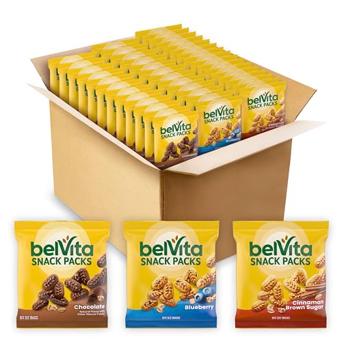 belVita Bites Breakfast Biscuits Variety Pack, 3 Flavors, Mother's Day, 40 Snack Packs