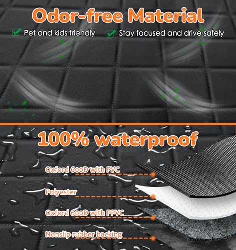 URPOWER Dog Car Seat Cover for Pets 100% Waterproof Seat Cover Hammock 600D Heavy Duty Scratch Proof Nonslip Durable Soft Back Seat Covers for Cars and SUVs