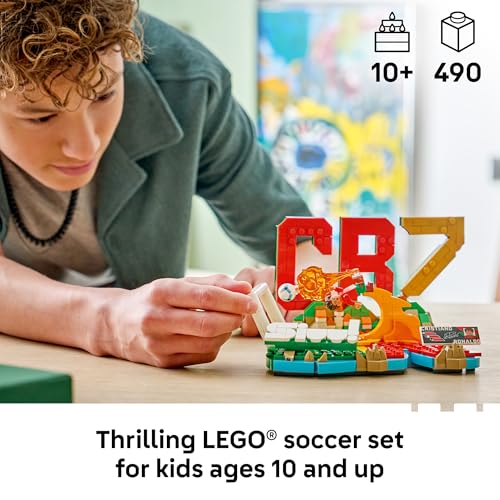 LEGO Editions Cristiano Ronaldo – Soccer Highlights - Building Set for Boys & Girls, Ages 10+ - Collectible Soccer Gift with Plaque - Kids Bedroom or Shelf Decor - 43012