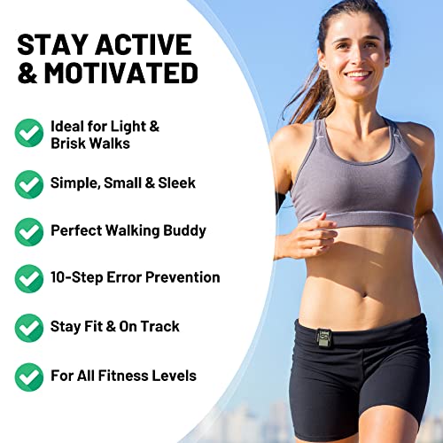 3D Pedometer for Walking, Simple Step Counter with Large Digital Display, Step Tracker with Removable Clip Lanyard, Accurately Track Steps for Men Women Kids Adults Seniors