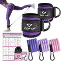 Ankle Resistance Bands with Cuffs, Ankle Bands for Working Out, Kickbacks Hip, Leg Glute Exercise Equipment with Training Poster, Resistance Workout Equipment for Women