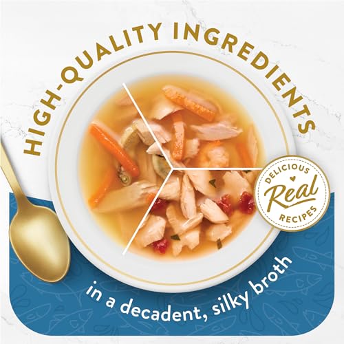 Purina Fancy Feast Lickable Wet Cat Food Broth Complement Classics Collection Variety Pack - (Pack of 12) 1.4 oz. Pouches