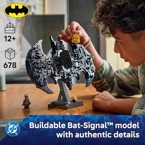 LEGO DC Batman: Batman Logo Building Toy - Super Hero Bedroom Decor for Kids, Boys & Girls, Ages 12+ - with Classic & Golden Batman Minifigures - Gift Idea for Birthdays & Fans - 76330