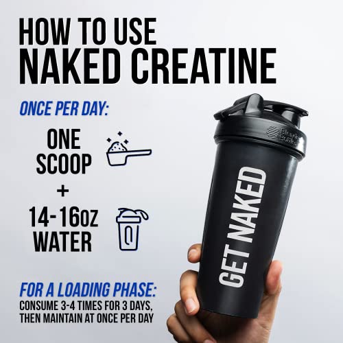 NAKED Pure Micronized Creatine Monohydrate – 200 Servings, 1,000g Bulk – NSF Certified, Vegan, Non-GMO, Gluten & Soy Free - Muscle Building, Strength Training, Gym & Fitness Supplement