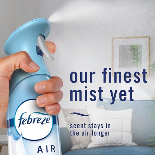 Febreze Air Mist, Air Freshener Spray, Odor Fighting Room Spray, Deodorizer for Home Bathroom Kitchen Office Apartment Dorm Room Classroom, Heavy Duty Crisp Clean Scent, 8.1oz (Pack of 3)