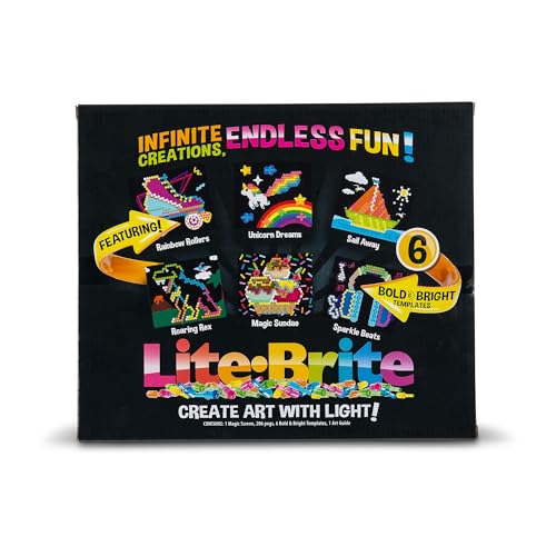 Lite Brite Classic, Favorite Retro Toy - Create Art with Light, STEM, Educational Learning, Holiday, Birthday, Gift, Boys, Kid, Toddler, Girls Age 4+