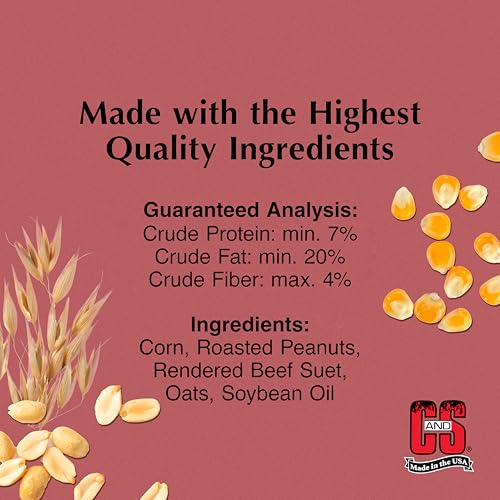 C&S Wild Bird Peanut Suet Nuggets Mega Box, 8 Pounds