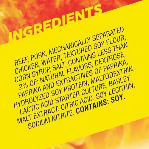 Slim Jim Smoked Meat Sticks, Original Flavor, 6g Protein Per Serving, Snack Size, 0.28 oz. (46 Count)