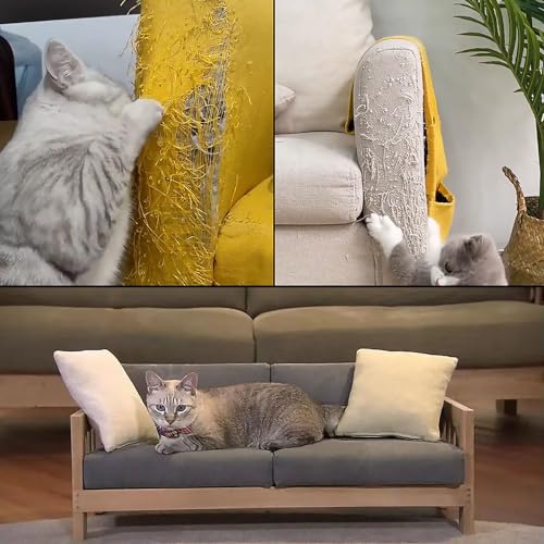 Chuangseed Anti Cat Scratch Tape, 4" x 30Yds, Transparent, Double Sided, Furniture Protector, Pet Safe, Easy Installation, One Year Warranty