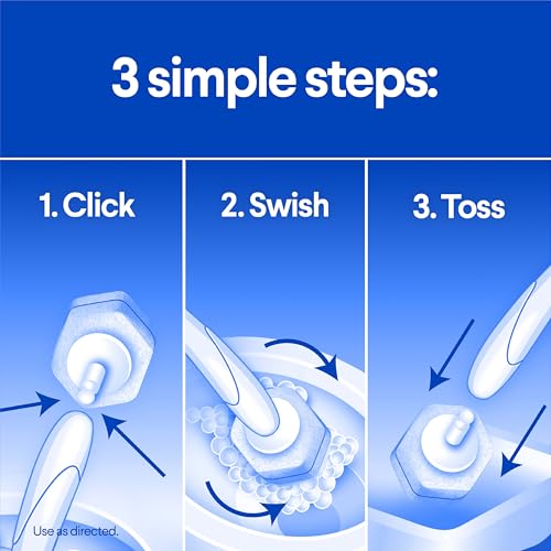 Clorox ToiletWand Disposable Toilet Cleaning System, ToiletWand, Storage Caddy, Toilet Bowl Cleaner, 16 Disinfecting ToiletWand Refills Scrubbing Pads