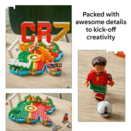 LEGO Editions Cristiano Ronaldo – Soccer Highlights - Building Set for Boys & Girls, Ages 10+ - Collectible Soccer Gift with Plaque - Kids Bedroom or Shelf Decor - 43012