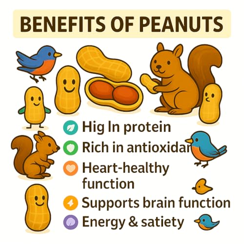 Sky Ecommerce Crazy Nuts | USA Grown Whole in Shell Raw Peanuts for Birds and Squirrels, 10lb | Whole in Shell Peanuts for Birds, Animal Peanuts in The Shell, Bird Peanuts in Shell Unsalted Wildlife