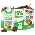 Orgain Organic Kids Nutritional Protein Shake, Chocolate, Healthy Kids Snacks, 8g Dairy Protein, 3g Fiber, 22 Vitamins & Minerals, No Soy Ingredients, Gluten Free, Non-GMO, 8.25 Fl Oz (Pack of 12)