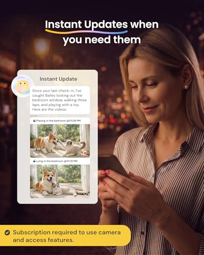 Furbo Mini Pet Camera [Subscription Required] Unlock Camera w/Paid Plan: Home Security with Dog & Cat Safety Alerts, 2-Way Audio, Mountable Smart Cam (Low Risk, 3mo Min. Cancel Anytime)