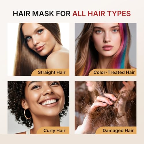 Karseell Collagen Hair Treatment Deep Repair Conditioning Argan Oil Collagen Hair Mask Essence for Dry Damaged Hair All Hair Types 16.90 oz 500ml