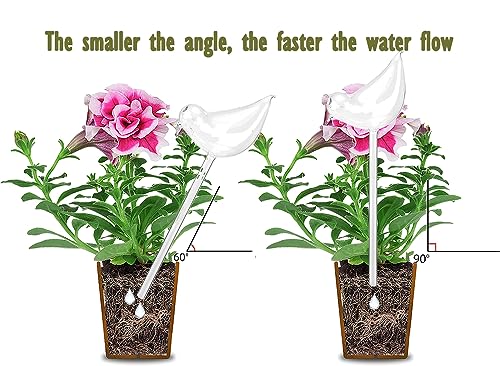 Glass Plant Watering Globes, Self Watering Globes Bird Shape, Self Watering Planter Insert, Plant Watering Devices, Automatic Plant Waterer Indoor, Watering Bulbs, 3 Pack