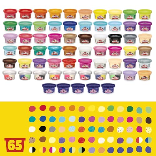 Play-Doh Ultimate Color Collection 65-Pack of 1-oz Cans, Includes Sparkle, Confetti & Color Burst, Back to School Classroom Supplies, Preschool Toys, Ages 2+ ( Exclusive)