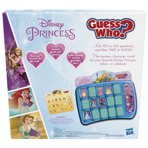 Hasbro Gaming Guess Who? Disney Princess Edition Kids Board Game, Fun Game for Families and Kids Ages 5 and Up, Easter Gifts for Boys and Girls, Preschool Games ( Exclusive)