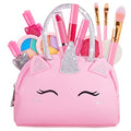 Kids Real Makeup Kit with Pink Unicorn Purse, Non Toxic Washable Make Up Set - Unicorn Toys for Girls Age 4-6, 5 Year Old Girl Birthday Gift Ideas, Toddler Little Girl Gifts 3 4 5 6 7 8 9 10 Years Old
