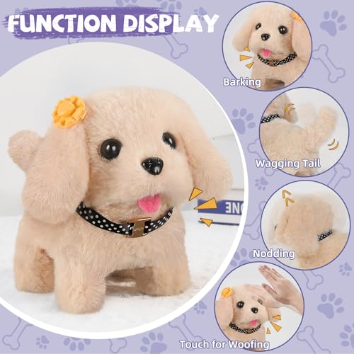 Vanvimen 16 Pcs Robot Dog Toys for Girls, Toys for 3 4 5 6 7 8 Year Old Girls Kids Boys, Realistic Robot Puppy Toddlers Girl Toy for 5-7 6-8, Ideas Birthday Gifts for Girl 3 4 5 6 Year Old