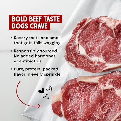 Stella & Chewy's Freeze-Dried Raw Marie’s Magical Dinner Dust - - Premium Beef Dog Food Topper with Organic Fruits & Vegetables - Perfect for Picky Eaters - 7oz