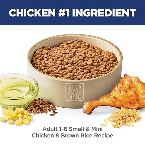 Hill's Science Diet Adult 1-6 Small & Mini Dry Dog Food, Chicken & Brown Rice, 4.5 lb. Bag