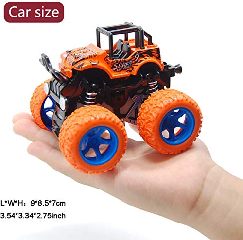 4 Pack Monster Trucks Toys for Boys 2 3 4 5 6 Year Old, Friction Powered Pull Back Car Toys for Toddlers Kids Ages 2-3-5-7, Best Birthday Christmas Party Gift for Boys and Toddlers