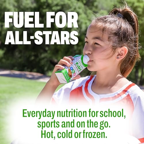 Orgain Organic Kids Nutritional Protein Shake, Chocolate, Healthy Kids Snacks, 8g Dairy Protein, 3g Fiber, 22 Vitamins & Minerals, No Soy Ingredients, Gluten Free, Non-GMO, 8.25 Fl Oz (Pack of 12)
