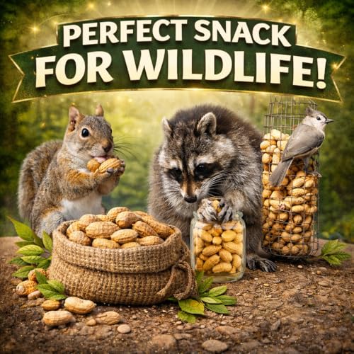 Office Roast Raw Peanuts in Shell 2 lb Bag – Unsalted, Natural & Healthy Snack – Plain Peanuts for Squirrels, Birds & Wildlife Feed
