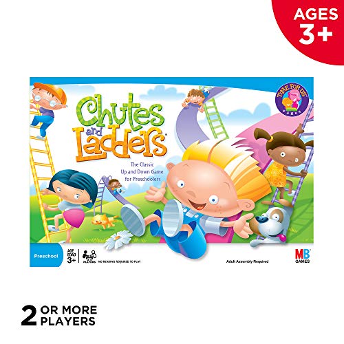 Hasbro Gaming Chutes and Ladders Board Game, 2 to 4 Players, Easter Gift for Kids, Preschool Classroom Games, Ages 3+ ( Exclusive)