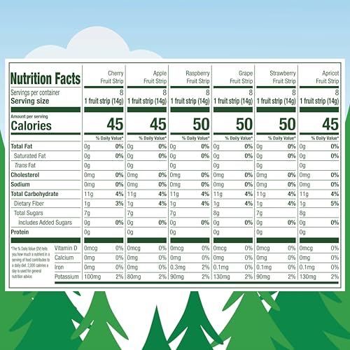 Black Forest, Stretch Island, Fruit Strips, Cherry, Apple, Raspberry, Grape, Strawberry, and Apricot, Zero Grams Added Sugar Non-GMO, 48 ct