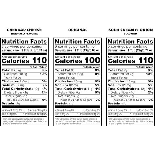 Pringles Potato Crisps Chips, Lunch Snacks, Snack Cups, Variety Pack, 19.3oz Box (27 Cups)
