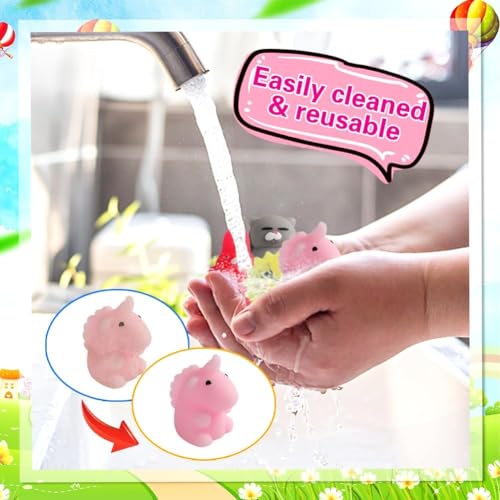 80Pcs Party Favors for Kids 4-8, Kawaii Squishies Mochi Squishy Toy Bulk Fidget Sensory Toys Birthday Gifts for Boys Girls, Easter Basket Stuffers Egg Fillers Treasure Box Classroom Prizes Goodie Bag