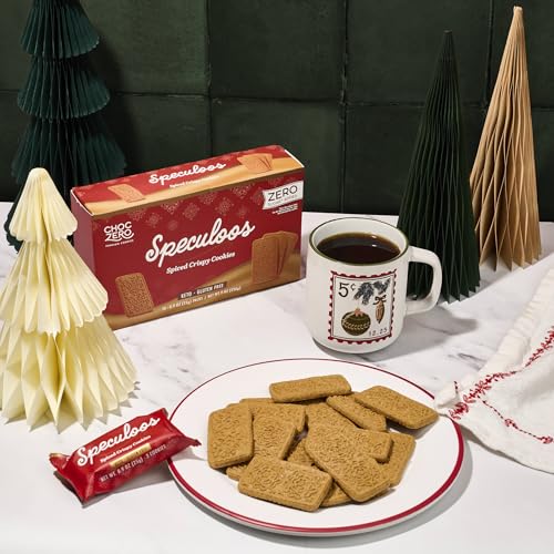 ChocZero Speculoos Cookies, Gluten Free, No Added Sugar, Spiced Windmill Keto Cookie, 30 Cookies Per Box, 9 Ounce (Pack of 1)