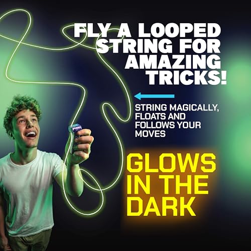 ZipString Luma - The Patented Glow-in-The-Dark Toy that Flies a Loop of String, Creates Endless Shapes and Tricks Built-in LED for Glowing Fun. Perfect STEM Gift for Kids & Adults. Wonderment Awaits
