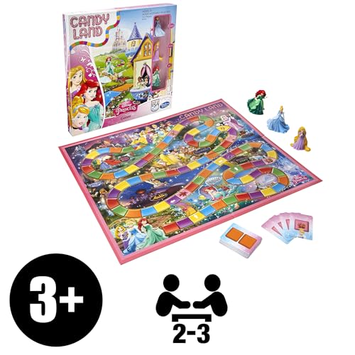 Hasbro Gaming Candy Land Disney Princess Edition Board Game, Preschool Games for 2 to 3 Players, Easter Gifts for Boys and Girls, Family Games for Kids Ages 3 and Up ( Exclusive)