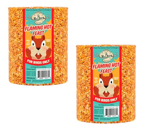 2-Pack of Mr. Bird Flaming Hot Feast Large Wild Bird Seed Cylinder 4 lbs. 3 oz.