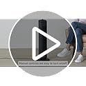 Basics 28" 60-Degree Oscillating Tower Fan with Powerful Airflow for Bedroom, Living Room, Office, 3 Speeds, Mechanical Control, Air Circulator, 35W, 27.8"H x 9.4"D x 9.4"W, Black