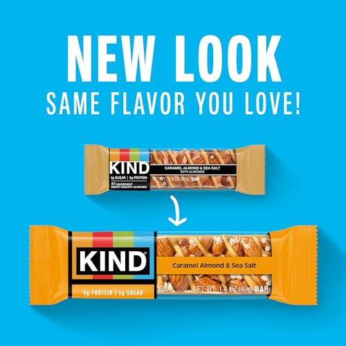 KIND Healthy Snacks Bars Variety Pack, Gluten Free, Low Sugar, High Fiber Snacks, Dark Chocolate Nuts & Sea Salt, Peanut Butter Dark Chocolate, Caramel Almond & Sea Salt, 6-7g Protein, 12 Count