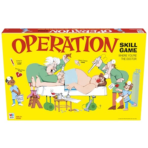 Hasbro Gaming Operation Electronic Board Game, Family Games for Kids Ages 6+, Kids Board Games for 1+ Players, Funny Games for Kids, Easter Gifts for Boys and Girls ( Exclusive)