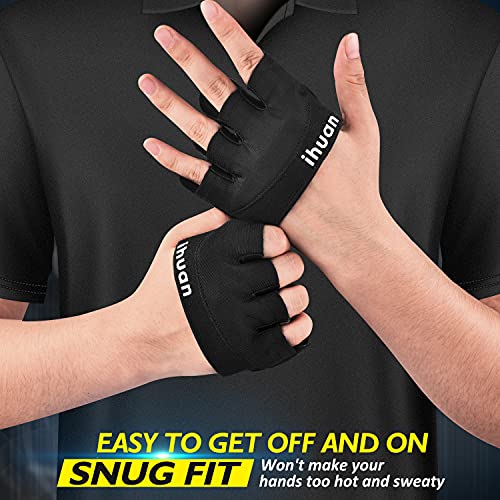 ihuan New Weight Lifting Gym Workout Gloves Men & Women, Great for Weightlifting, Exercise, Training, Fitness