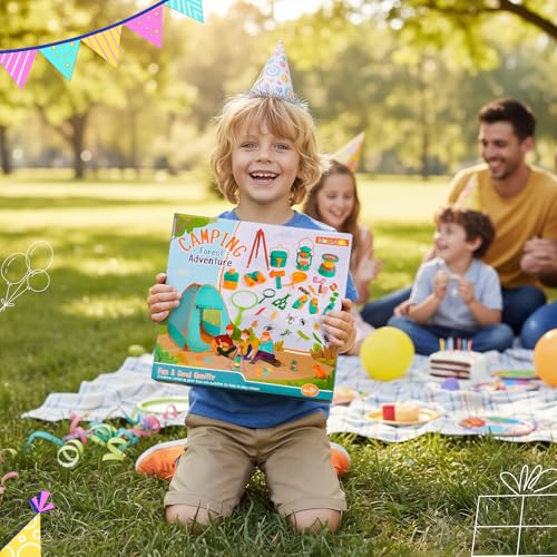 Meland Kids Camping Set with Tent - Toddler Toys for Boys with Campfire, Camping Toys for Kids Indoor Outdoor Pretend Play, Gift Idea for Boys Age 3,4,5,6 Year Old Birthday Christmas (Green)